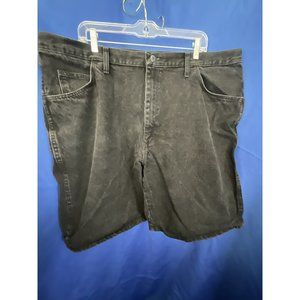 Wrangler Jean Shorts 42 Waist Black Rugged Wear Denim Relaxed Fit 100% Cotton
